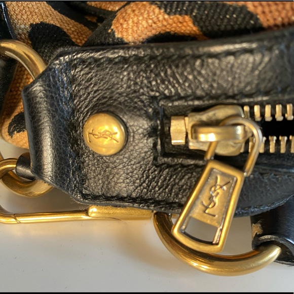 Yves Saint Laurent cheetah leopard print bag with lock - Picture 4 of 12